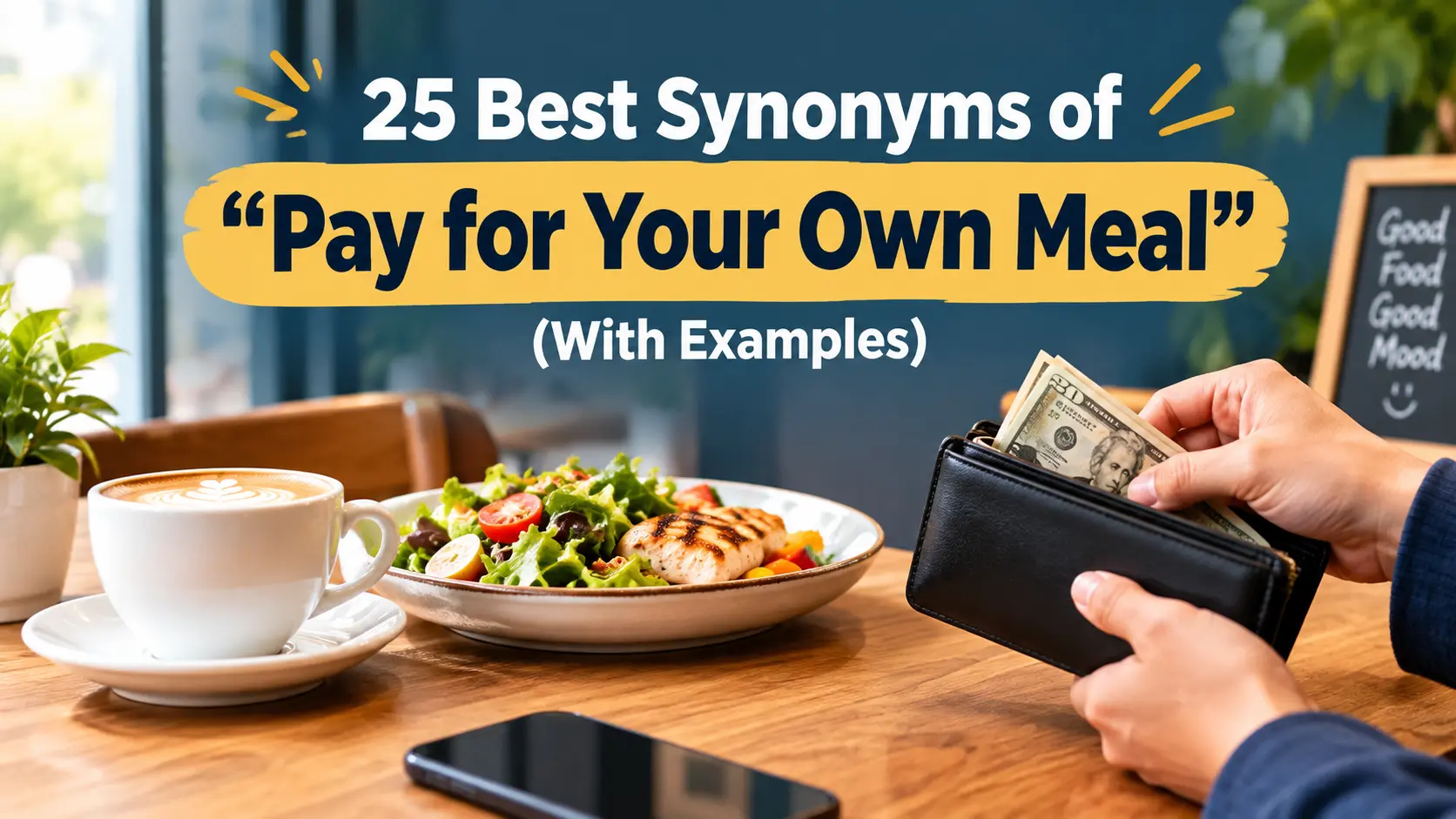 Best Synonyms of “Pay for Your Own Meal”