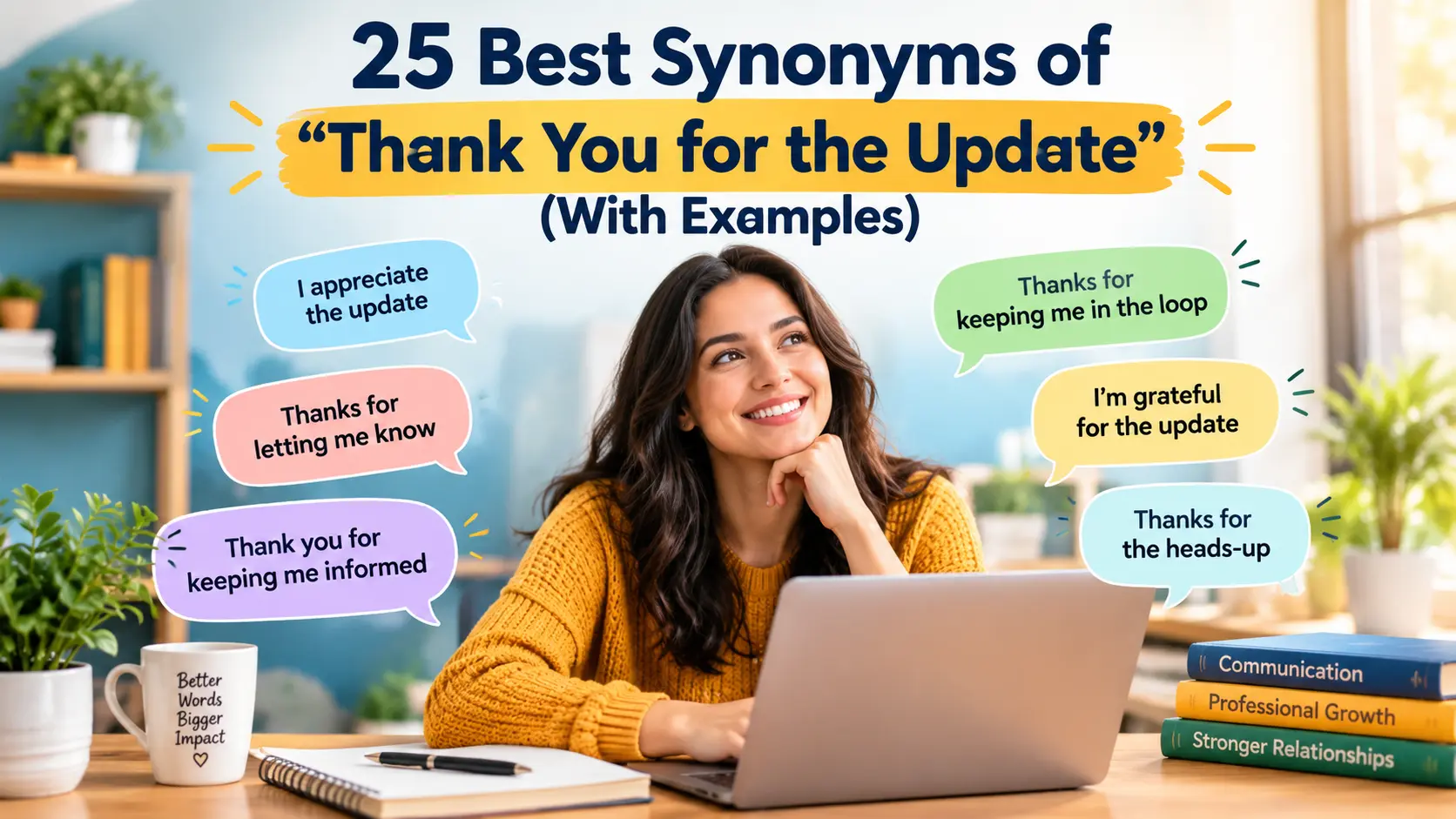 Best Synonyms of “Thank You for the Update” (With Examples)