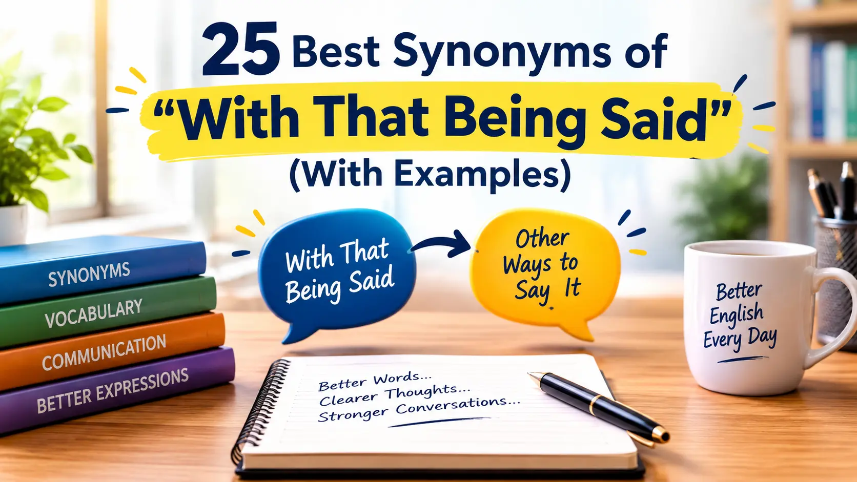 Best Synonyms of “With That Being Said
